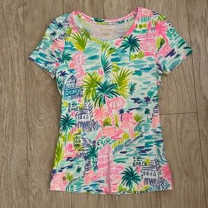 EUC Lilly Pulitzer Halee T-Shirt in Private Island XS